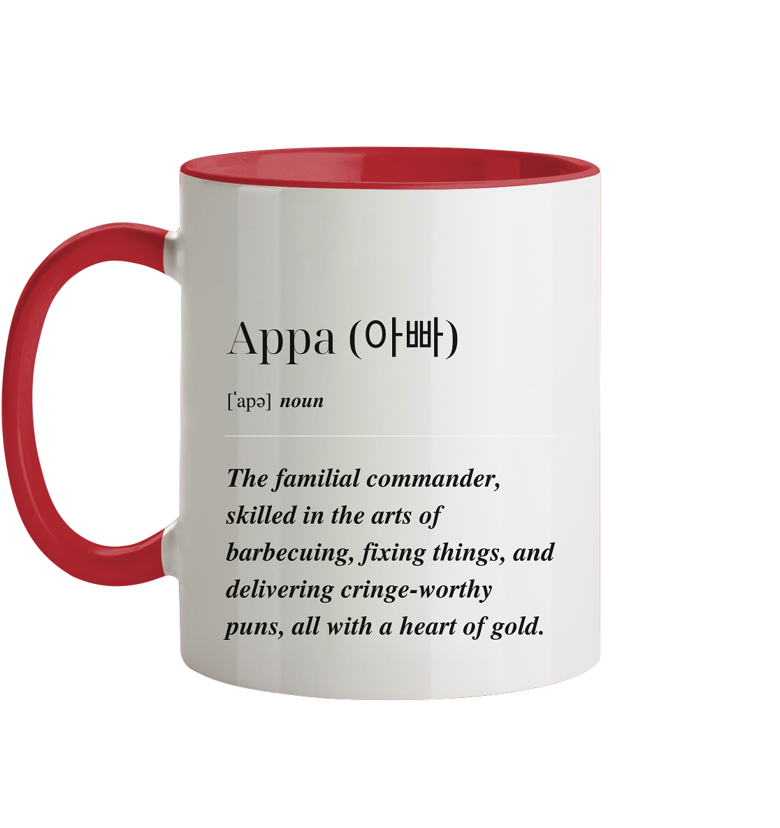 APPA DEFINITION + BESTER APPA - BEIDSEITIG - Tasse zweifarbig
