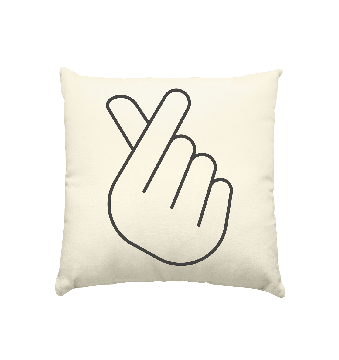 FINGER HEART - cushion natural 40x40cm