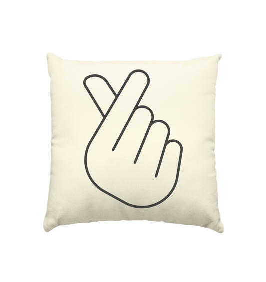 FINGER HEART - cushion natural 40x40cm