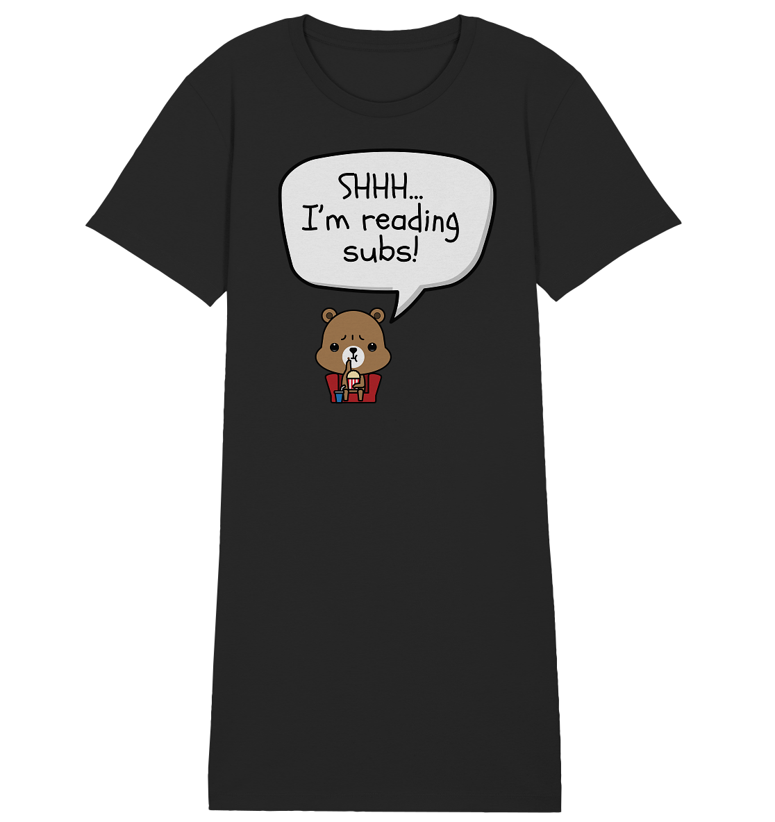 SHHH..I'M READING SUBS! - Ladies Organic Shirt Dress