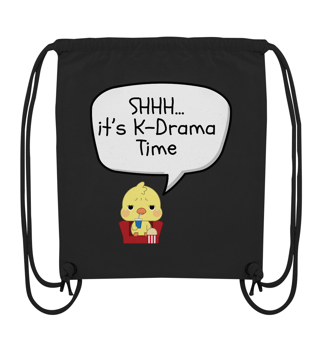 SHHH... IT'S K-DRAMA TIME - Organic Gym Bag