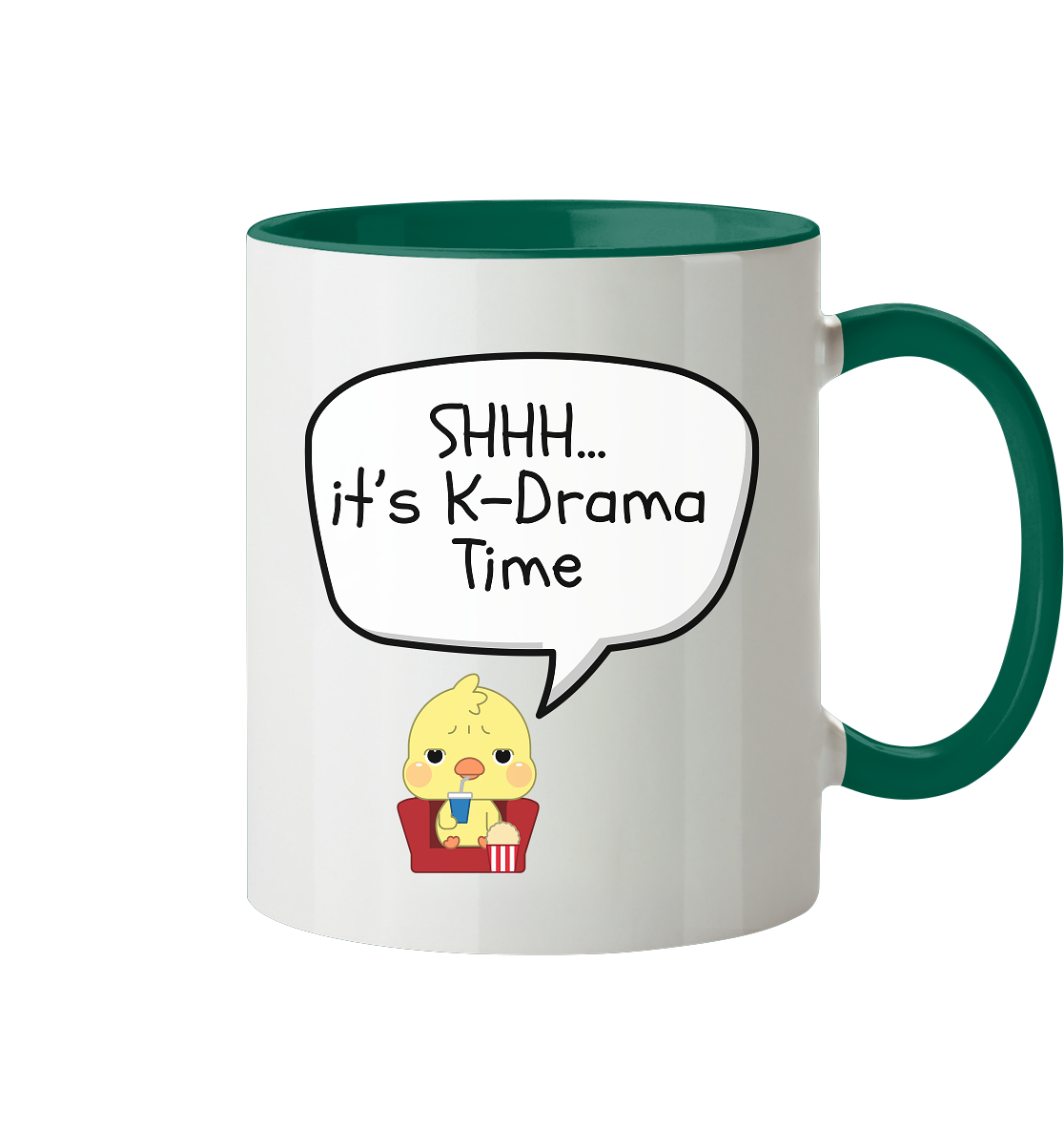 SHHH... IT'S K-DRAMA TIME - two-tone mug