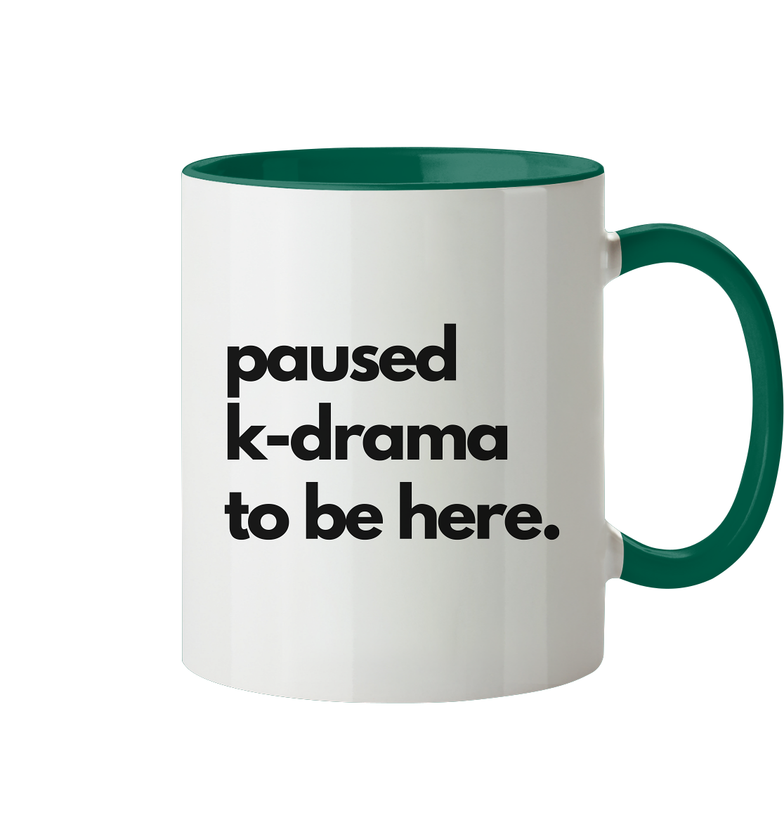 Paused K-Drama to be Here - two-tone mug