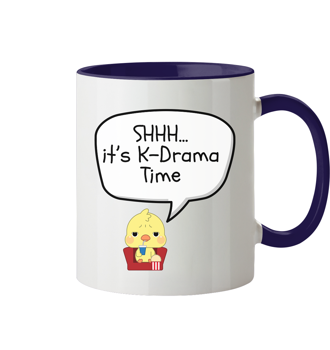 SHHH... IT'S K-DRAMA TIME - two-tone mug