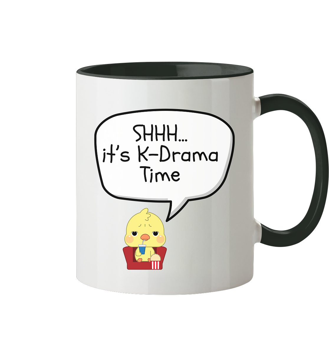 SHHH... IT'S K-DRAMA TIME - two-tone mug