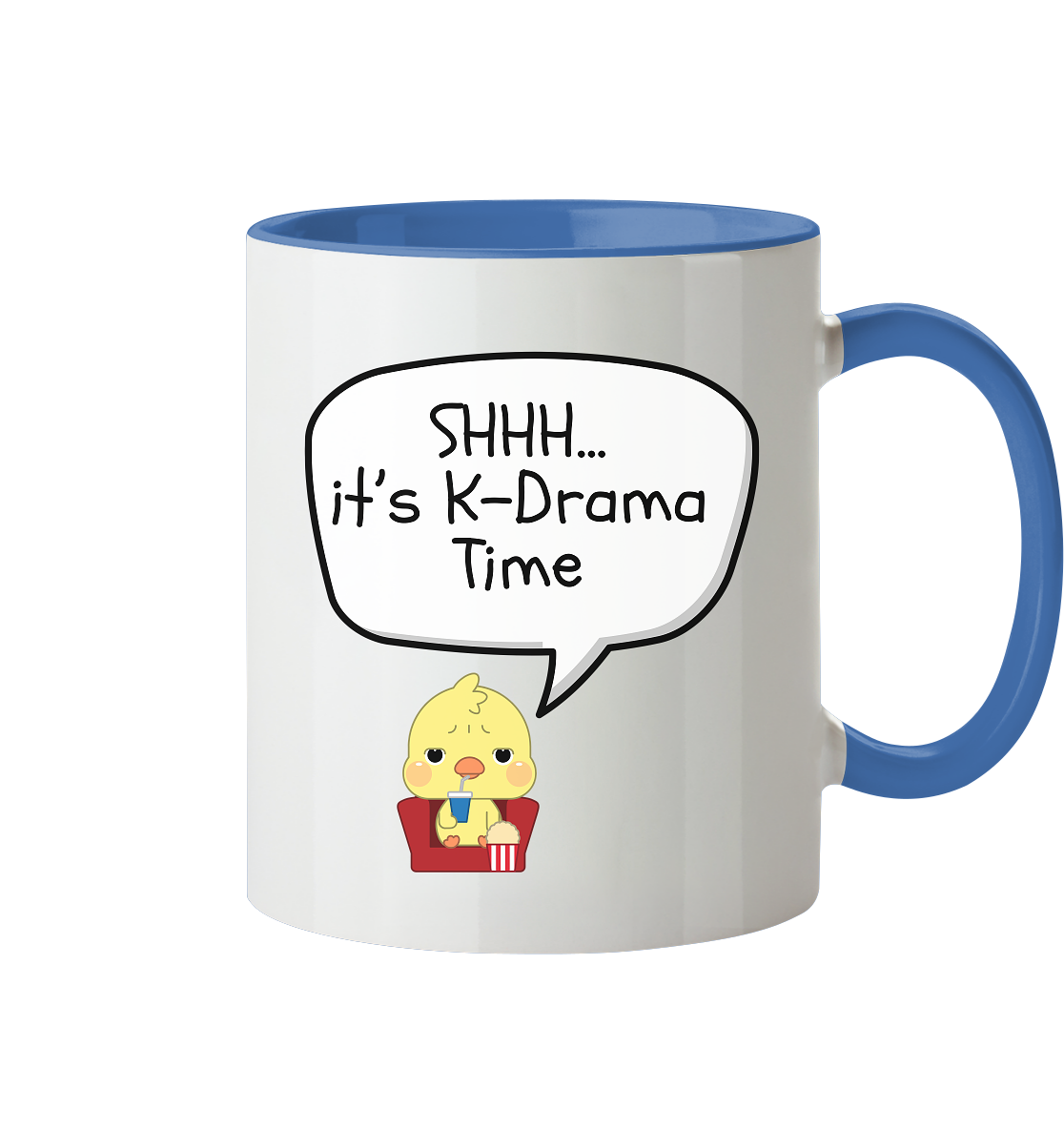 SHHH... IT'S K-DRAMA TIME - two-tone mug