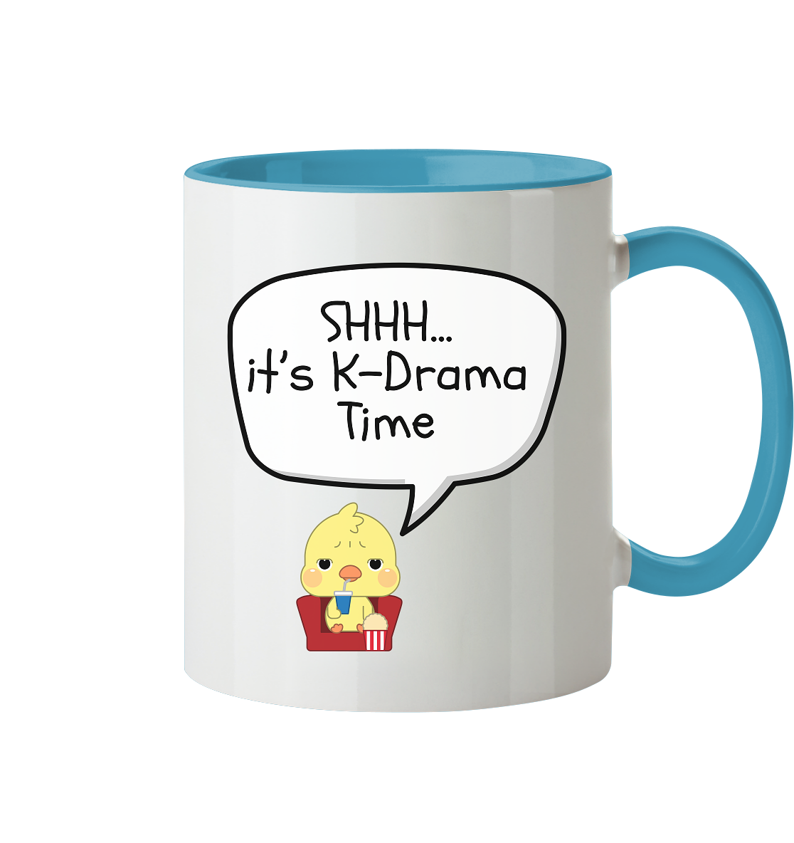 SHHH... IT'S K-DRAMA TIME - two-tone mug