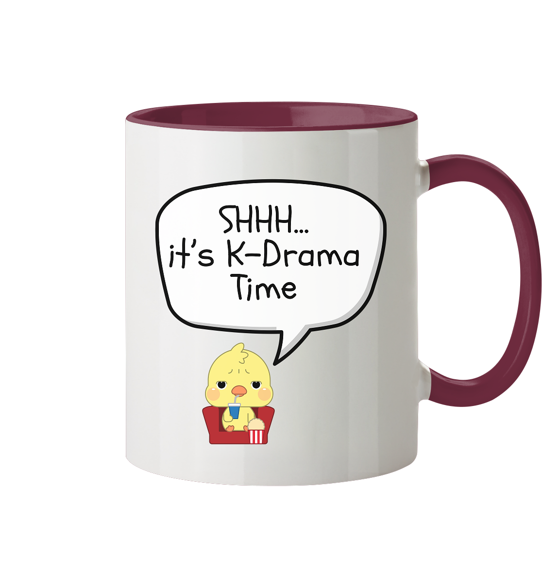 SHHH... IT'S K-DRAMA TIME - two-tone mug