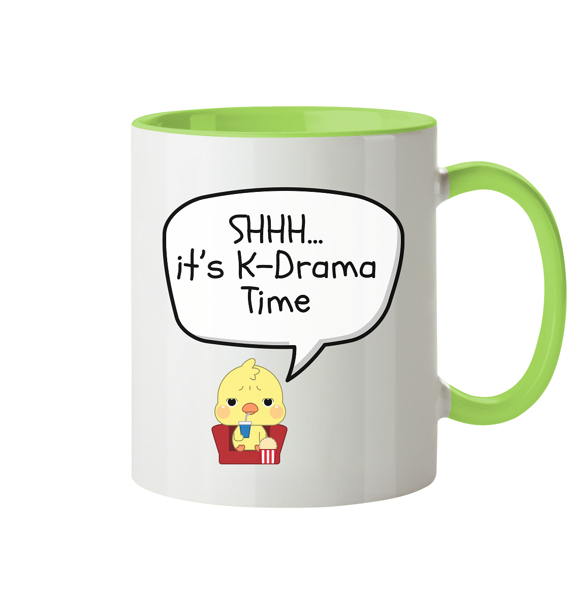 SHHH... IT'S K-DRAMA TIME - two-tone mug