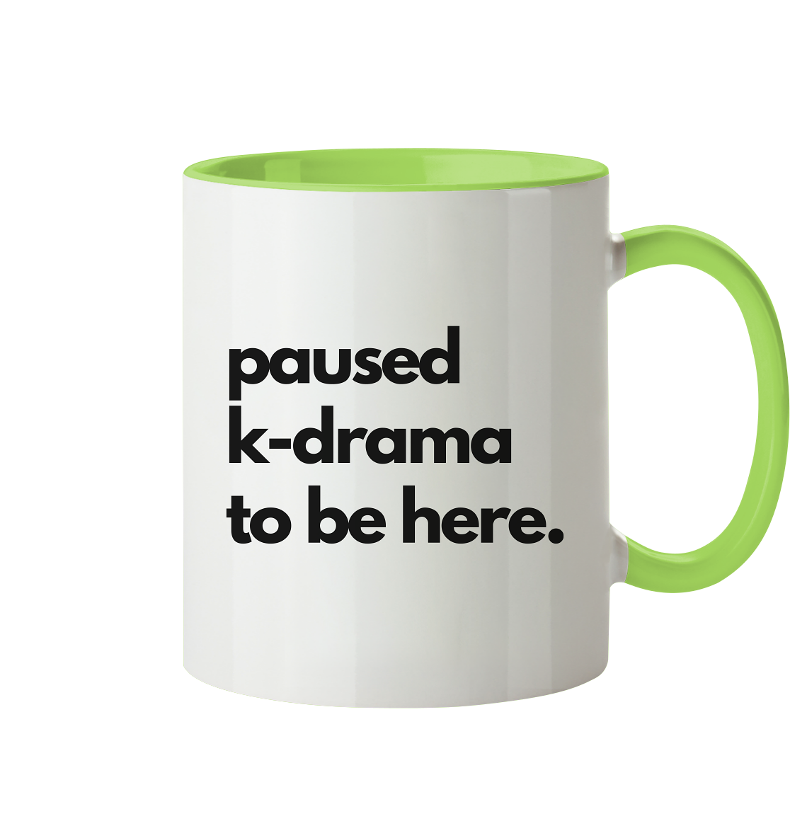 Paused K-Drama to be Here - two-tone mug