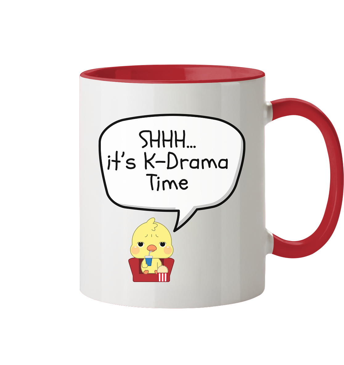 SHHH... IT'S K-DRAMA TIME - two-tone mug