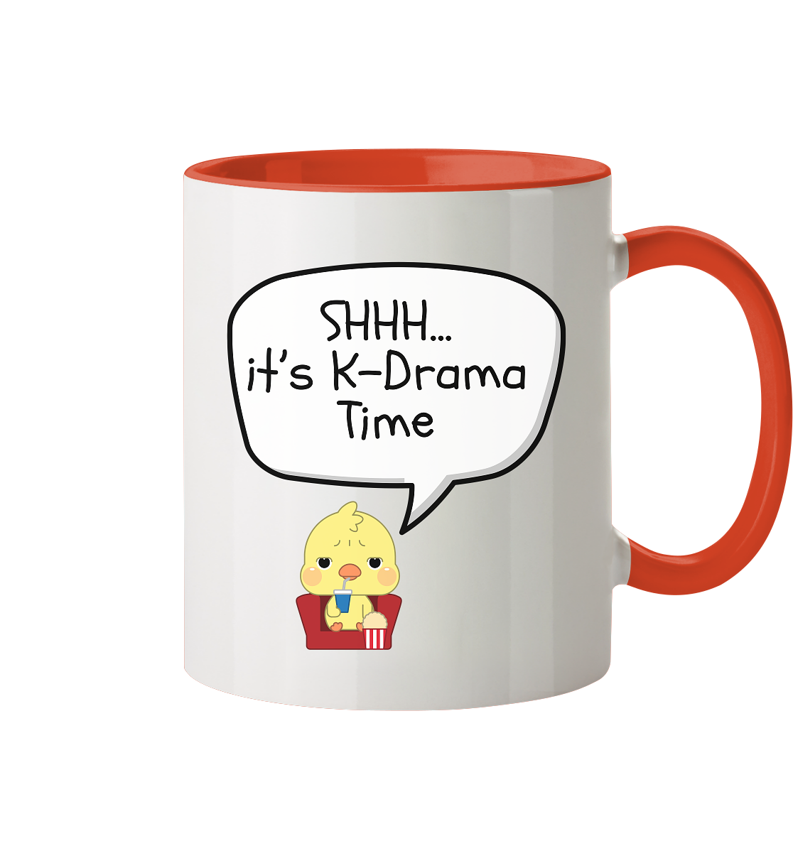 SHHH... IT'S K-DRAMA TIME - two-tone mug