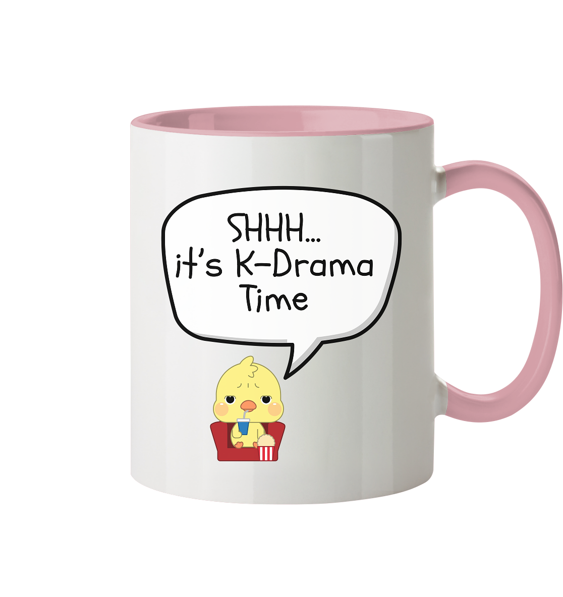 SHHH... IT'S K-DRAMA TIME - two-tone mug