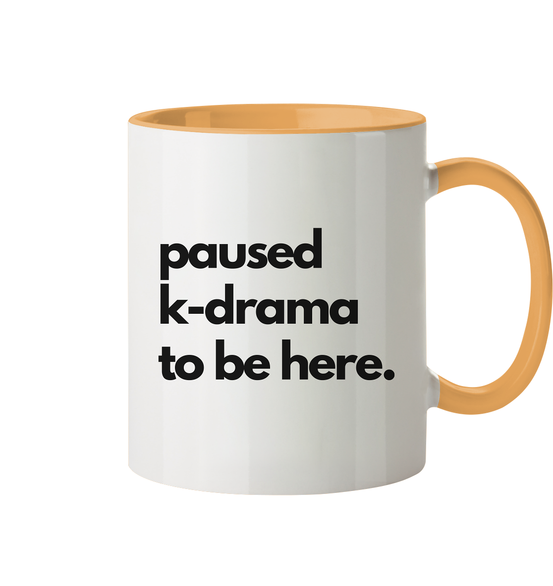 Paused K-Drama to be Here - two-tone mug