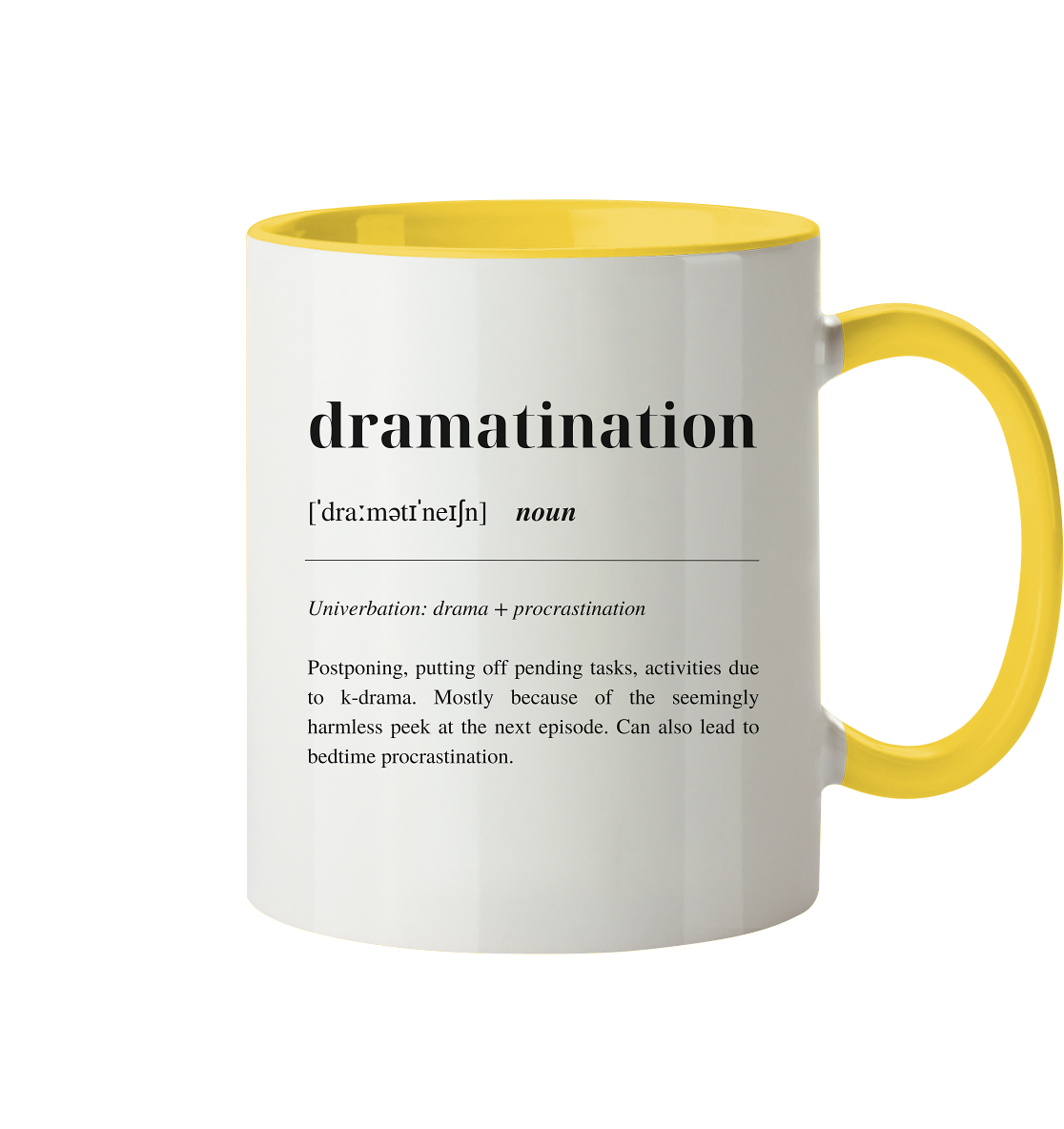 Dramatination - two-tone mug